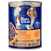 OPTIVITAL Chunks with turkey and carrots in gravy - natvoer voor honden - 415g - thumbnail