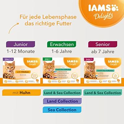 Iams Delights Senior Land & Sea Collection in gravy (12x85g) 48 x 85 g Iams Delights Senior Land & Sea Collection in gravy (12x85g) 48 x 85 g