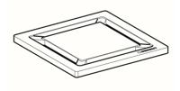 Putrooster Geberit voor Doucheput Vloer Vierkant 8x8 cm RVS - thumbnail