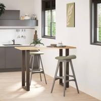 Bartafelpoten 2 st U-vormig 40x(100-101) cm staal naturel - thumbnail