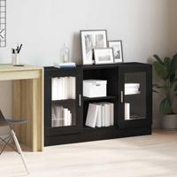 Dressoir Zwart Eiken 120 x 30,5 x 70 cm Bewerkt hout - thumbnail