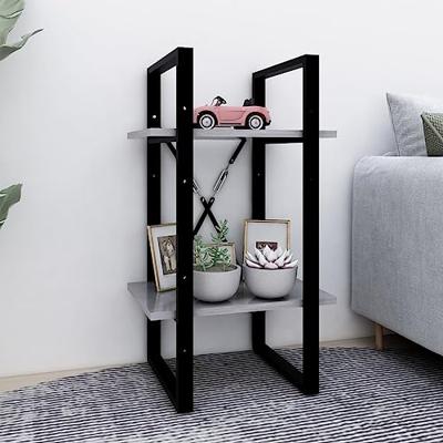VidaXL Boekenkast met 2 schappen 40x30x70 cm bewerkt hout betongrijs