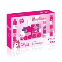 Dolu Eenhoorn JumBlocks Trein met 50 Blokken Roze - thumbnail