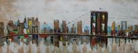 Schilderij - Handgeschilderd - Brooklin Bridge 2, 150x60cm - thumbnail