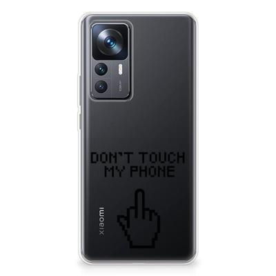 Xiaomi 12T | 12T Pro Silicone-hoesje Finger Don't Touch My Phone Xiaomi 12T | 12T Pro Silicone-hoesje Finger Don't Touch My Phone