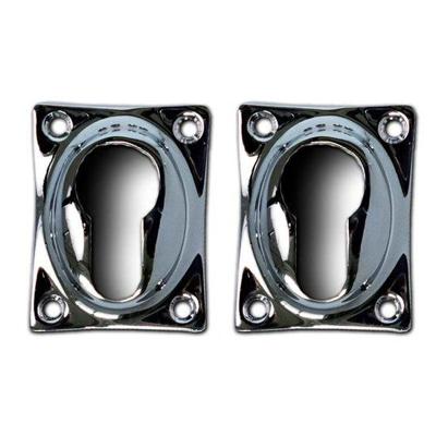 De Oude Deurklink Cilinderrozet - Rechthoekig nikkel