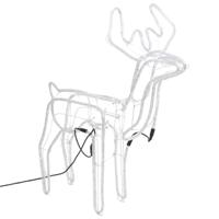 VidaXL Kerstfiguur rendier met bewegende kop 2 st warmwit - thumbnail