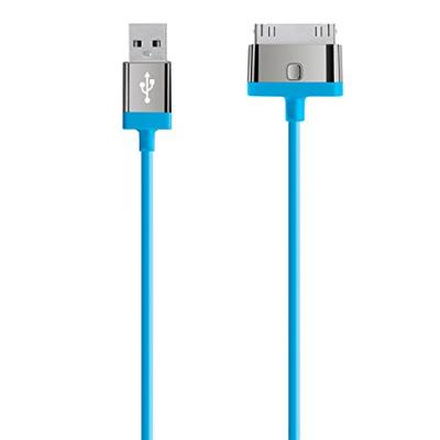 Belkin Oplaad-Sync-kabel (30-pins aansluiting, 2m) voor Apple iPod/iPhone/iPad blauw