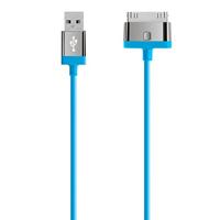 Belkin Oplaad-Sync-kabel (30-pins aansluiting, 2m) voor Apple iPod/iPhone/iPad blauw - thumbnail