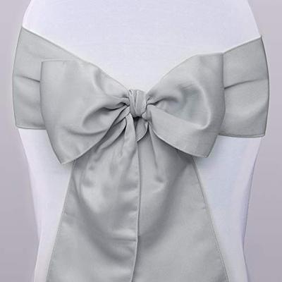 Stoel Decoratie Strik Zilver (275cm)