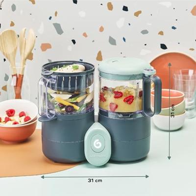 BABYMOOV Nutribaby One multifunctionele keukenmachine, kookplaat en blender zwart/grijs - thumbnail