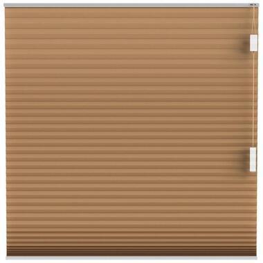 Fenstr plisségordijn Montreal dubbel 25mm lichtdoorlatend - tabak (30952) - Leen Bakker