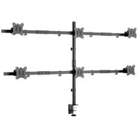 SpeaKa Professional SP-MM-1010 Monitor-tafelbeugel 6-voudig 43,2 cm (17) - 81,3 cm (32) Zwart (RAL 7001) Kantelbaar en zwenkbaar - thumbnail