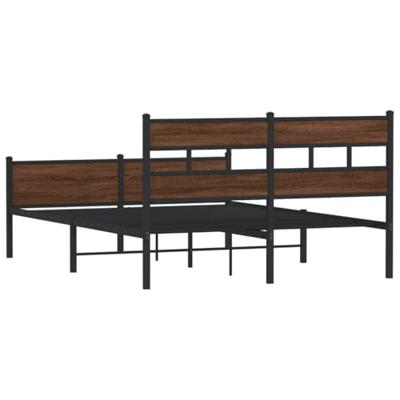 Bedframe zonder matras bewerkt hout bruin eikenkleur 140x200 cm