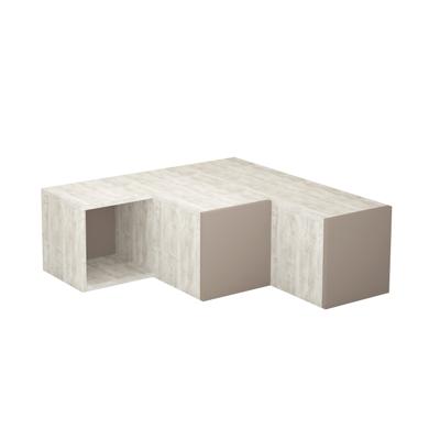 COMPACTE TV STAND - OUD WIT - LICHT MOKKA