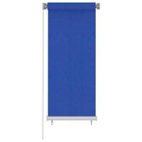 VidaXL Rolgordijn voor buiten 65(b)x140(h) cm hdpe blauw - thumbnail
