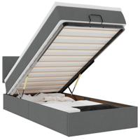 Ottoman bed met matras 80x200cm stof donkergrijs - thumbnail