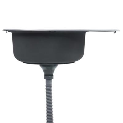 Gootsteen met afvoer en zwanenhals ovaal roestvrij staal Gootsteen met afvoer en zwanenhals ovaal roestvrij staal