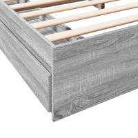 Bedframe met lades bewerkt hout grijs sonoma eiken 180x200 cm - thumbnail