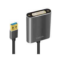 LogiLink UA0232 USB / DVI Adapter [1x USB 3.2 Gen 1 stekker A (USB 3.0) - 1x DVI-bus 24+5-polig] Zwart 10.00 cm - thumbnail