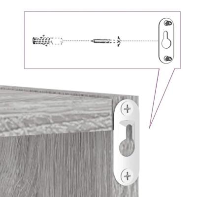 Wandrekken Kubus 2 st 30x15x30 cm grijs sonoma Wandrekken Kubus 2 st 30x15x30 cm grijs sonoma