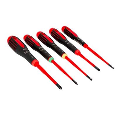Bahco Schroevendraaierset ERGO™ | geïsoleerd | VDE | driecomponentengreep | smal blad | gleuf | Phillips | TORX® - 5-delig - BE-9871SL