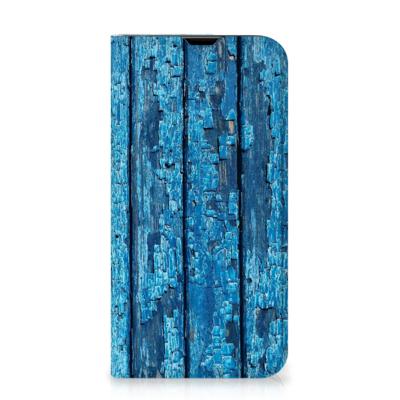 iPhone 13 Pro Book | Wallet Case | Wood Blue
