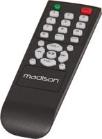Madison - MAD1400BT-BK - HI-FI Stereo Versterker 2 x 100W RMS met Bluetooth, USB, SD en FM - Zwart Aluminium - thumbnail