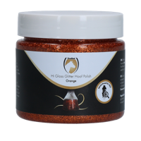Excellent Horse Hi Gloss Glitter Hoof Polish Orange 150 ml - thumbnail