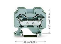 WAGO 283-101 Doorgangsklem 12 mm Spanveer Toewijzing: L Grijs 50 stuk(s) - thumbnail
