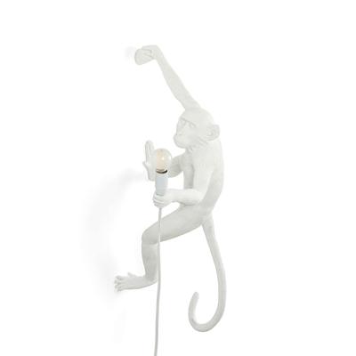 Monkey Lamp - Aan Muur Hangend Rechts / Wit / Voor Binnen En Buiten Monkey Lamp - Aan Muur Hangend Rechts / Wit / Voor Binnen En Buiten