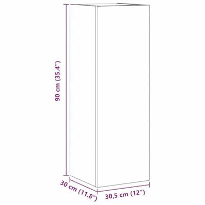 Tv-meubelset 10 pcs Zwart eiken Medium 30.5 x 30 x 90 cm