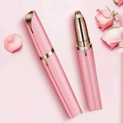 Multifunctionele Lipstick wenkbrauw trimmer gezicht wenkbrauwen hair remover elektrische scheerapparaat pijnloze Eye brow epilator (roze)