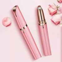 Multifunctionele Lipstick wenkbrauw trimmer gezicht wenkbrauwen hair remover elektrische scheerapparaat pijnloze Eye brow epilator (roze) - thumbnail