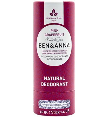 Ben & Anna Deodorant in papiertube - pink grapefruit - 40 gram