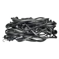 Prikkabel compleet met 100 fittingen E27 IP44 100 meter zwart professioneel gebruik - thumbnail