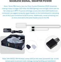 Lian Li UNI FAN SL-INF 120 Wireless , 3-pack, Black, ARGB Reverse Blade PWM - thumbnail