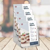 Folderhouder Europel 4 vaks A5 transparant - thumbnail