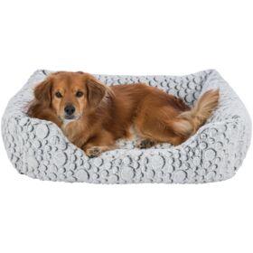 Trixie hondenmand mila hoekig pluche wit / grijs 100x70 cm