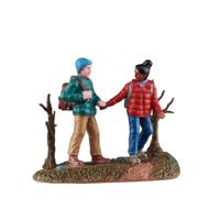 Lemax hiking couple kerstdorp figuur type 3 Vail Village 2025 - thumbnail