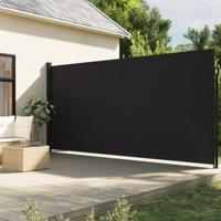 VidaXL Windscherm uittrekbaar 220x500 cm zwart - thumbnail