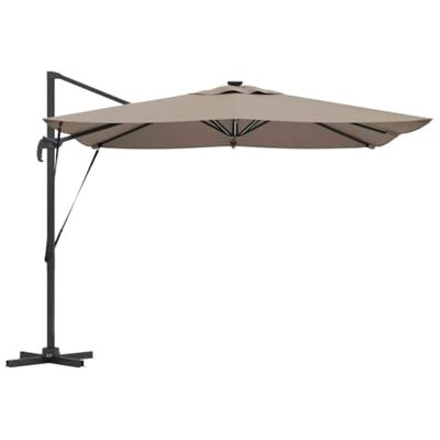 Parasol Taupe 286 x 285 x 270 cm Aluminium
