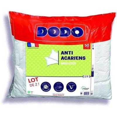 Set van 2 anti-mijtkussens 50x70 cm - 100% Polyester - DODO
