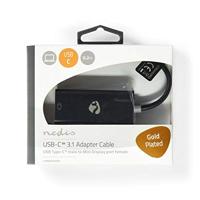 USB-Adapter | USB 3.2 Gen 1 | USB Type-C Male | Mini DisplayPort | 0.20 m | Rond | Verguld | PVC | Antraciet | Window Box - thumbnail