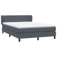 Boxspring met matras fluweel donkergrijs 160x220 cm - thumbnail