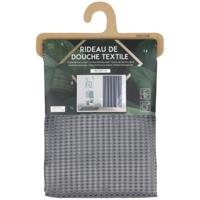 Urban Living Douchegordijn met ringen - donkergrijs - 180 x 200 cm - thumbnail
