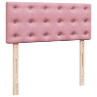 Boxspring met matras fluweel roze 120x190 cm - thumbnail