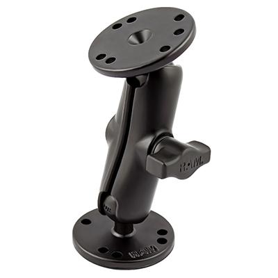 RAM Mount Dual Socket Arm W/2 2,5 inch ronde basis