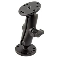 RAM Mount Dual Socket Arm W/2 2,5 inch ronde basis - thumbnail