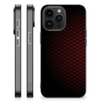 iPhone 15 Pro Max Back Case Geruit Rood - thumbnail